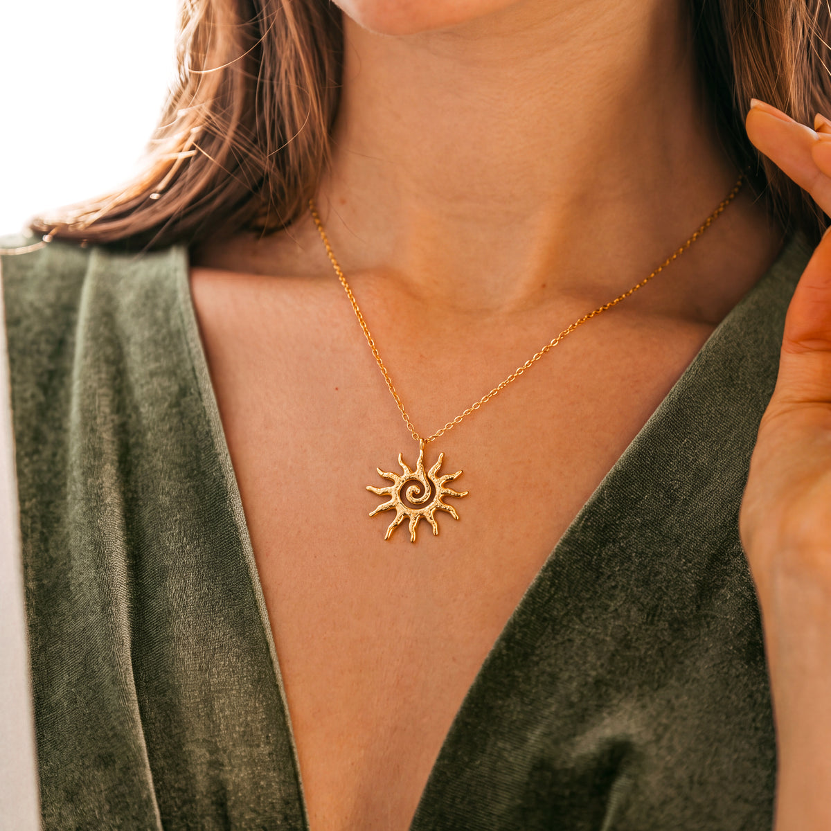 Spiral Sun Necklace