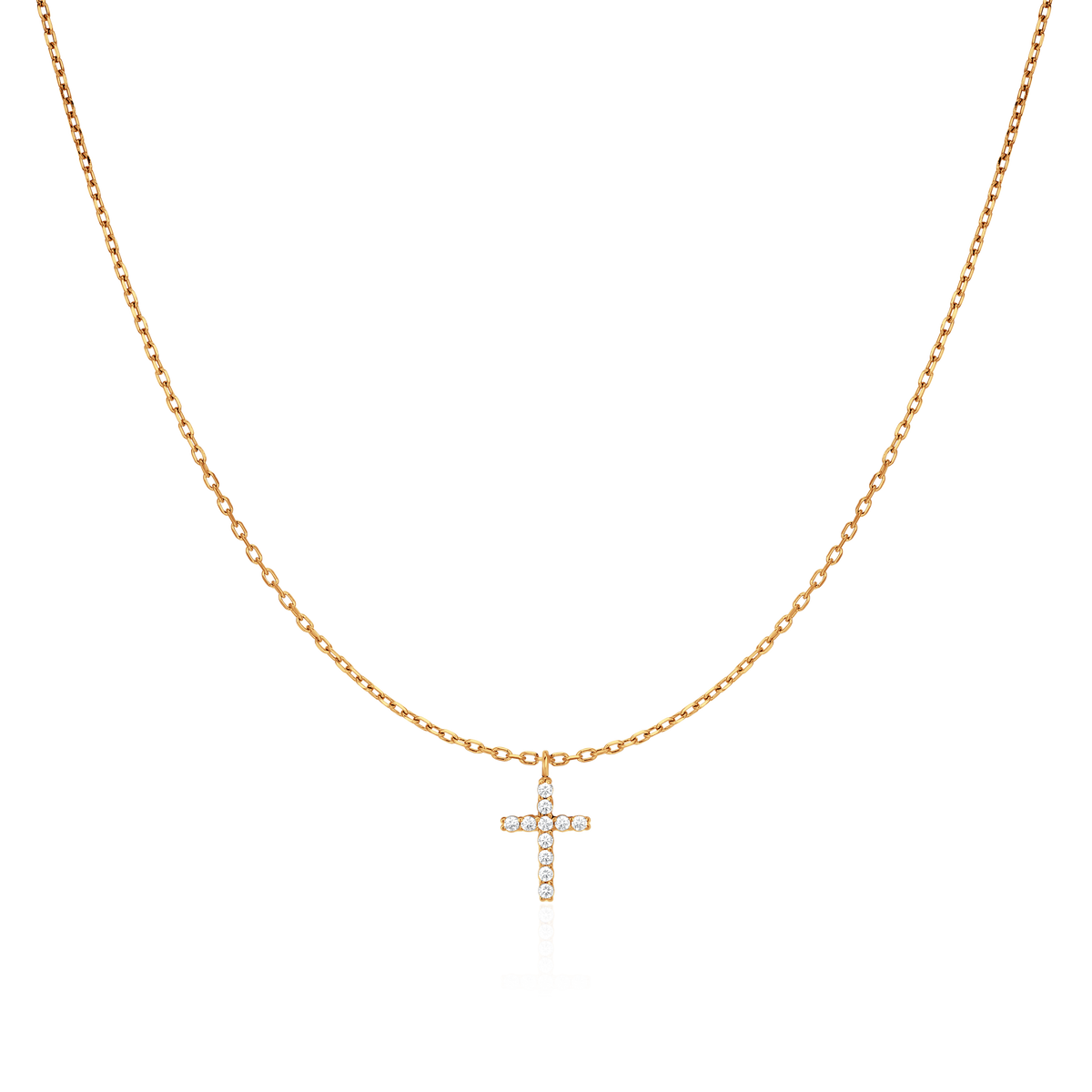 Zircon Cross Necklace