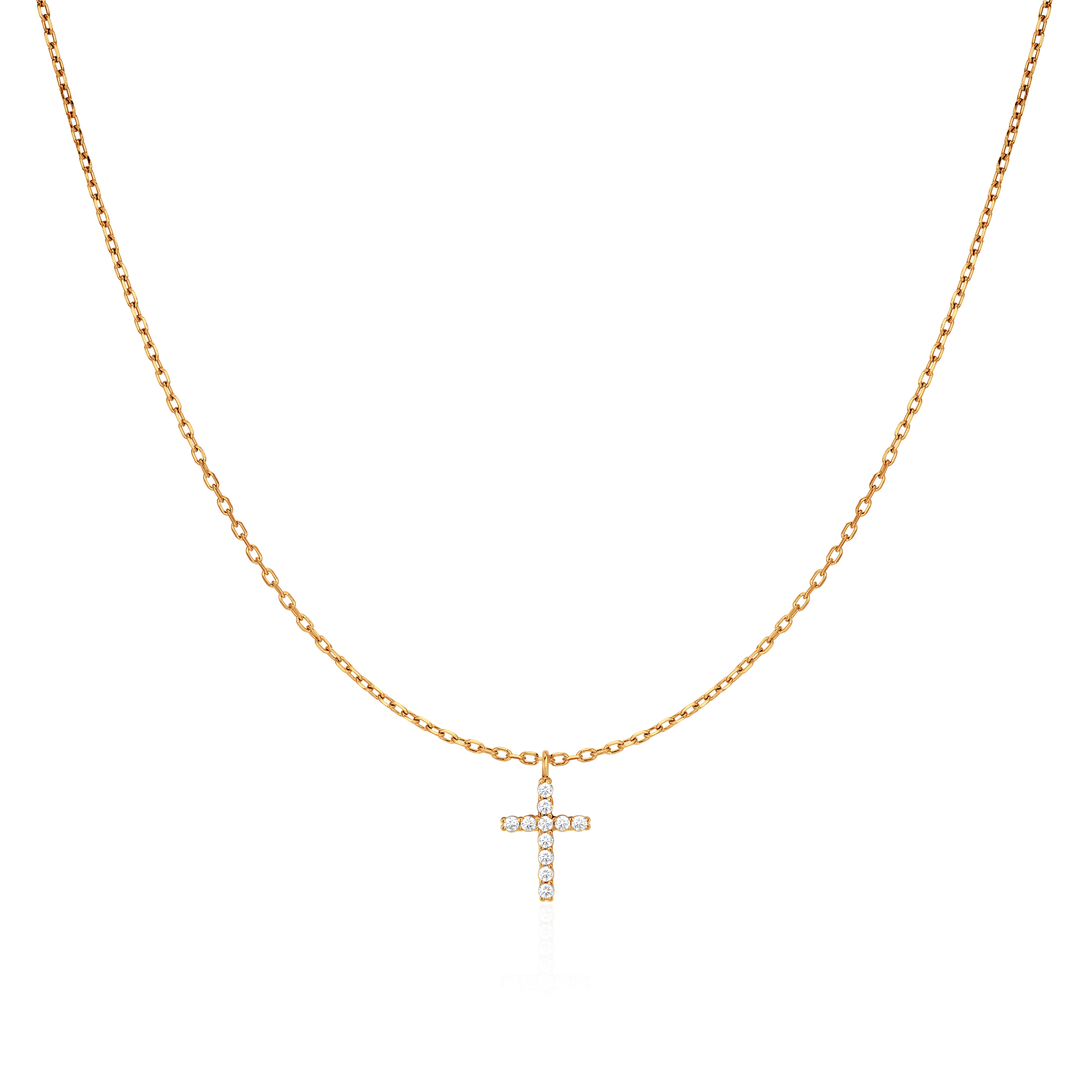 Zircon Cross Necklace