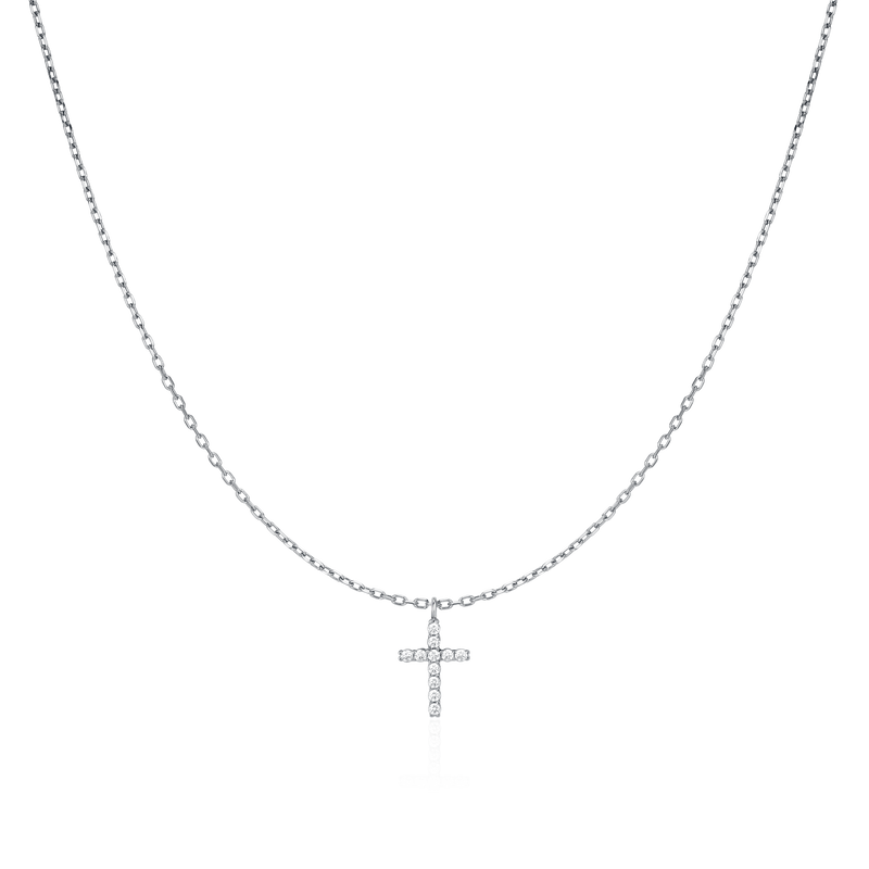 Zircon Cross Necklace