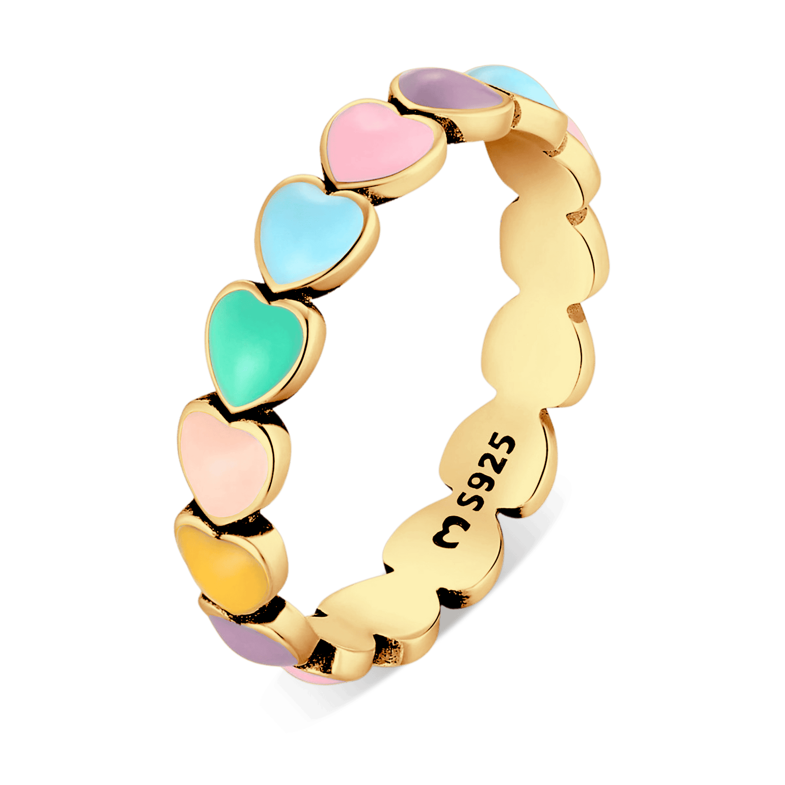 Colorful Hearts Ring - Milas Jewels Shop