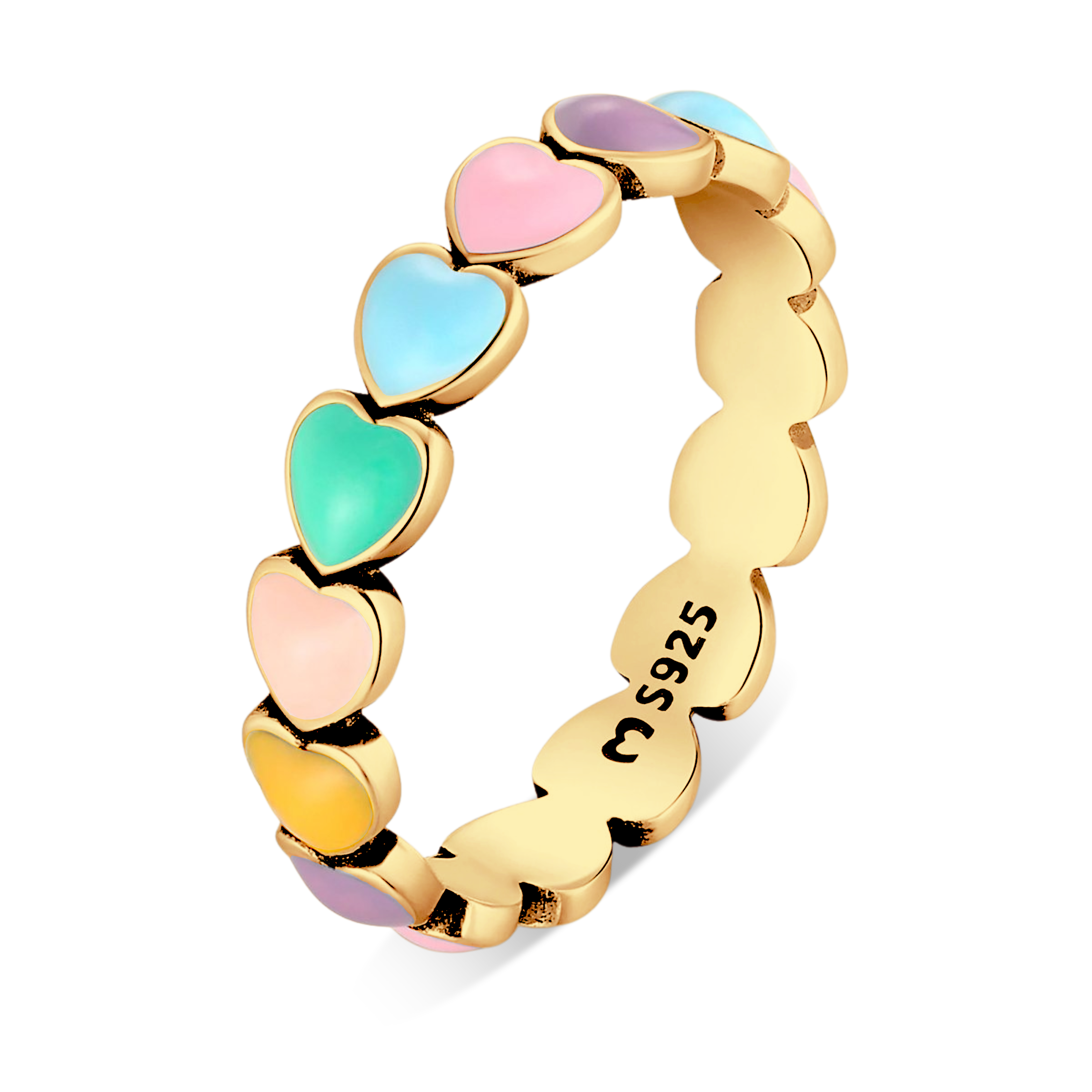 Colorful Hearts Ring - Milas Jewels Shop