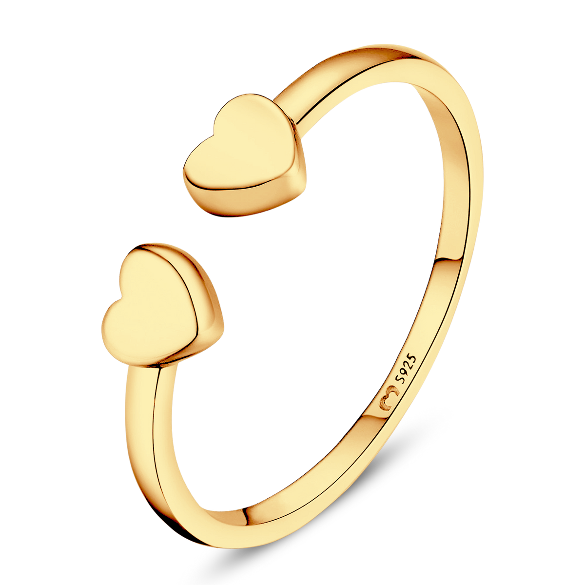 Duplo Heart Ring - Milas Jewels Shop