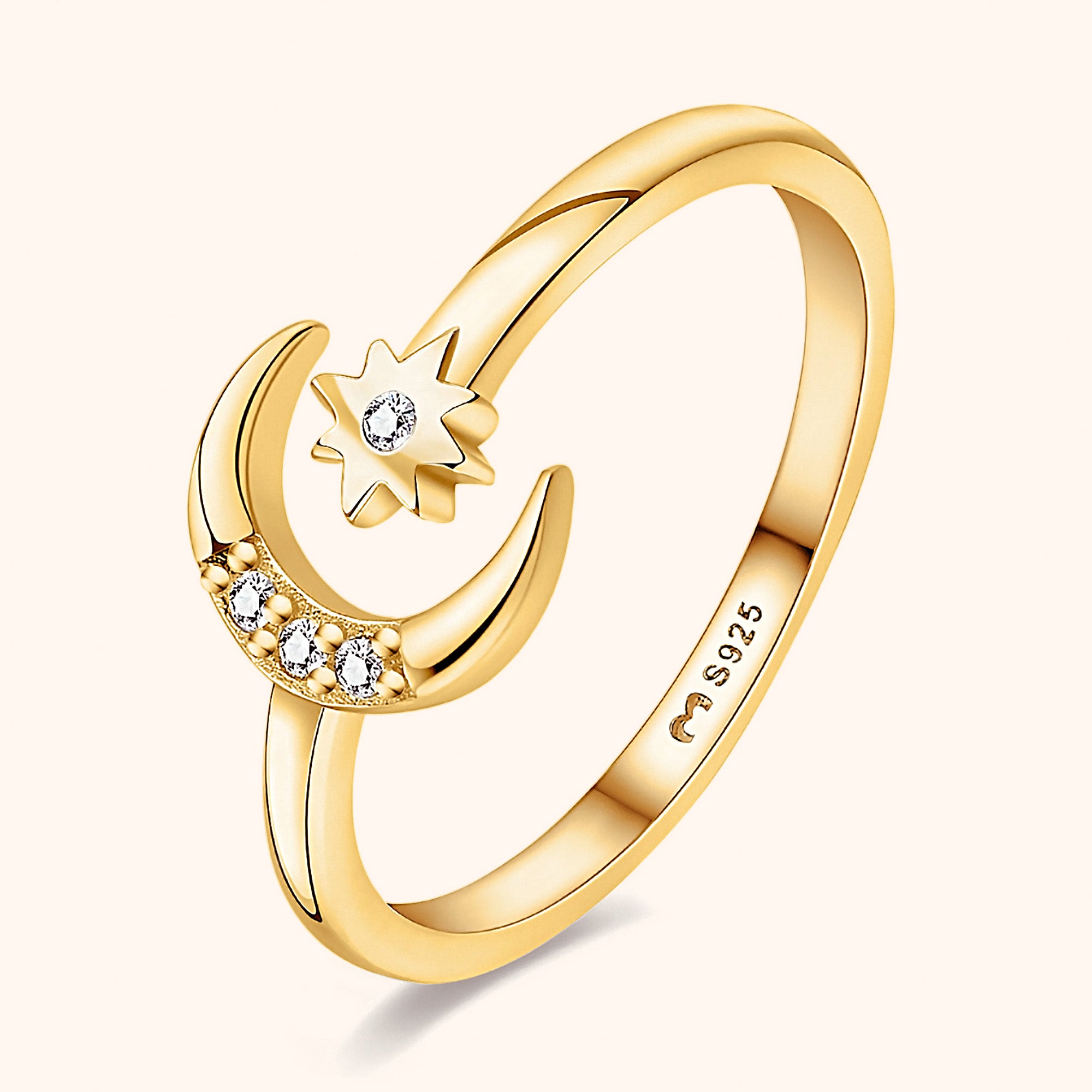 "Star and Moon" Ring - Milas Jewels Shop