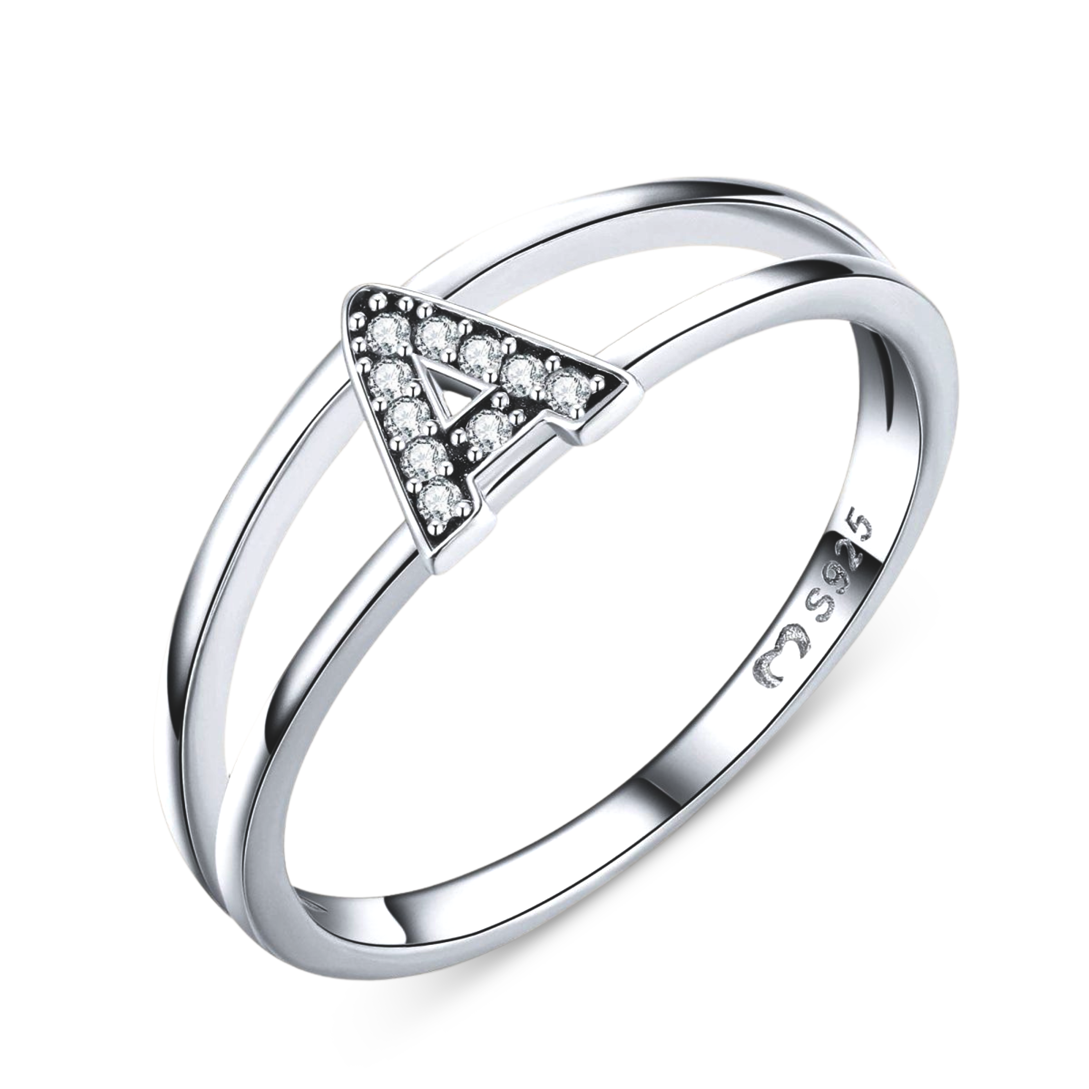 Silver Initials Ring