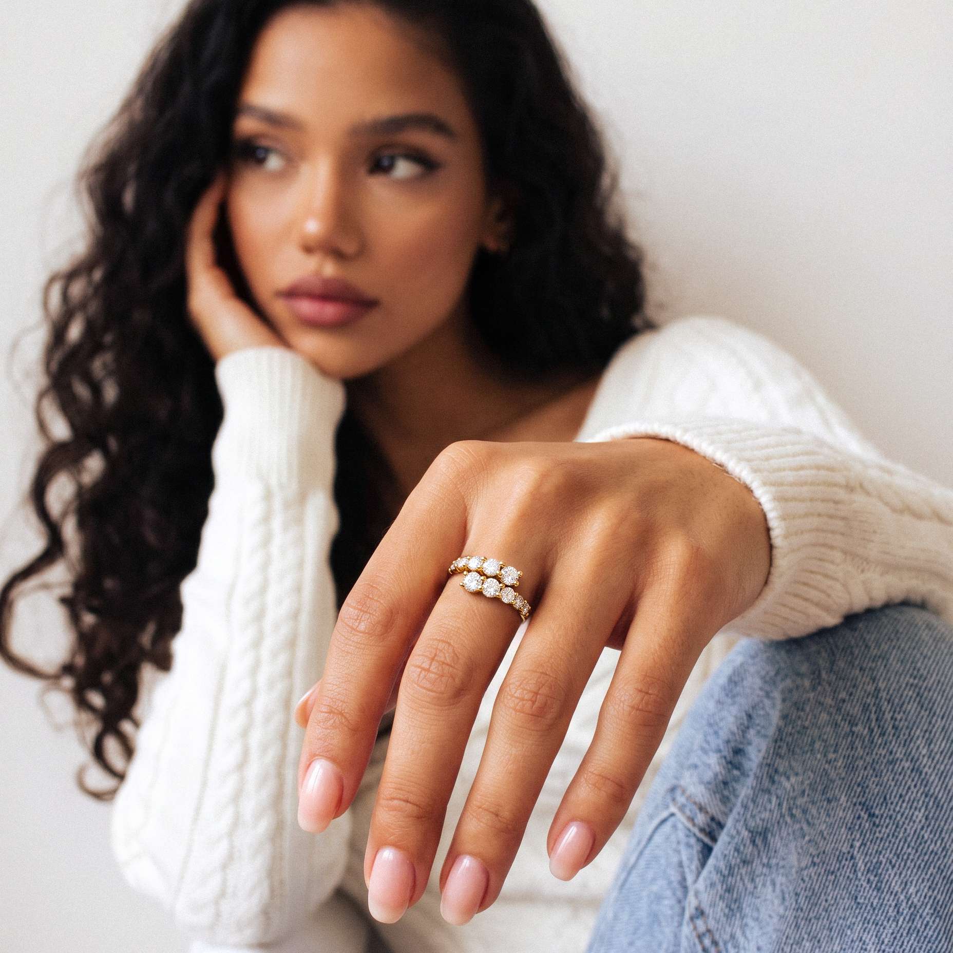 Curly Zirconia Ring