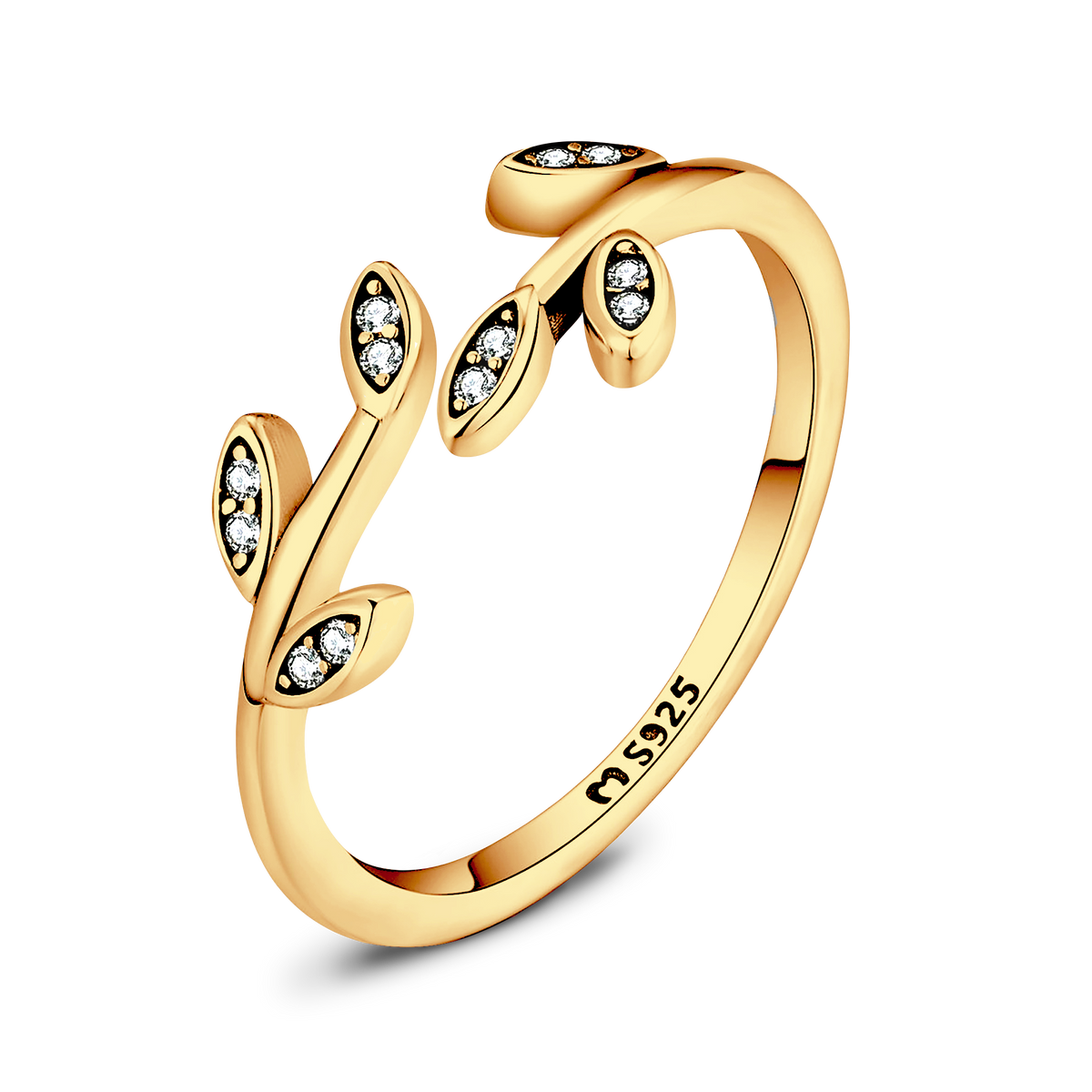 Shiny Leaves Ring - Milas Jewels Shop