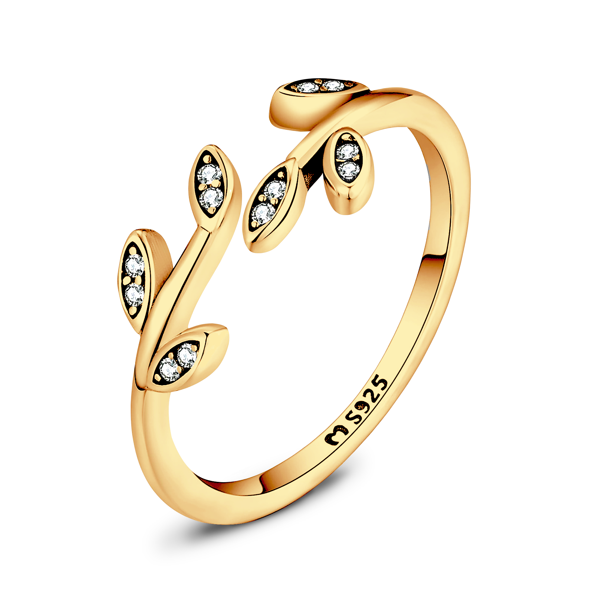 Shiny Leaves Ring - Milas Jewels Shop