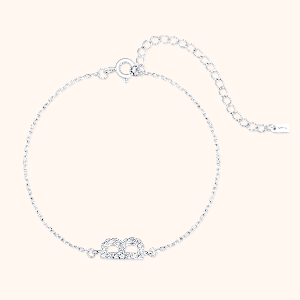 Alpha Letter Glitter Bracelet - Milas Jewels Shop