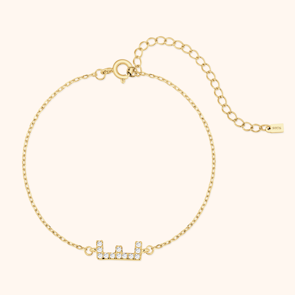 Alpha Letter Glitter Bracelet - Milas Jewels Shop