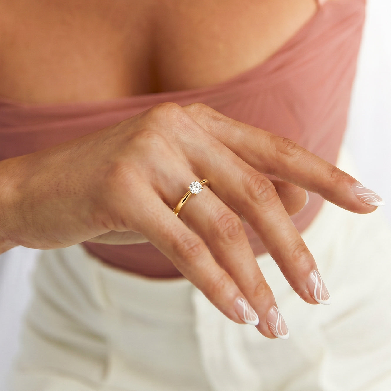 Solitaire Zirconia Ring