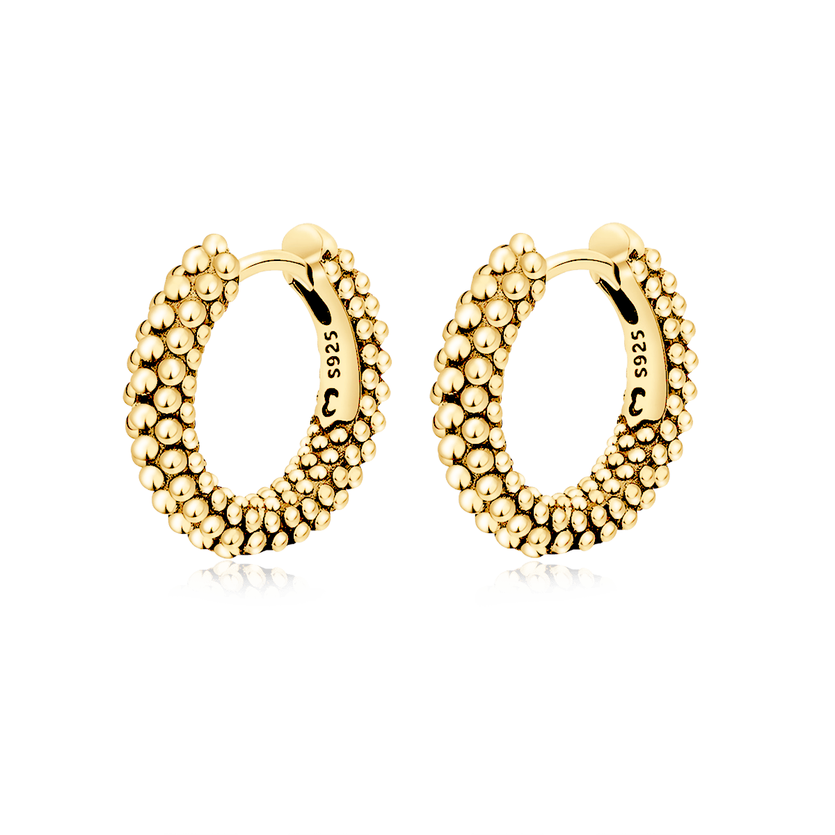Ball Ring Hoops Earrings - Milas Jewels Shop