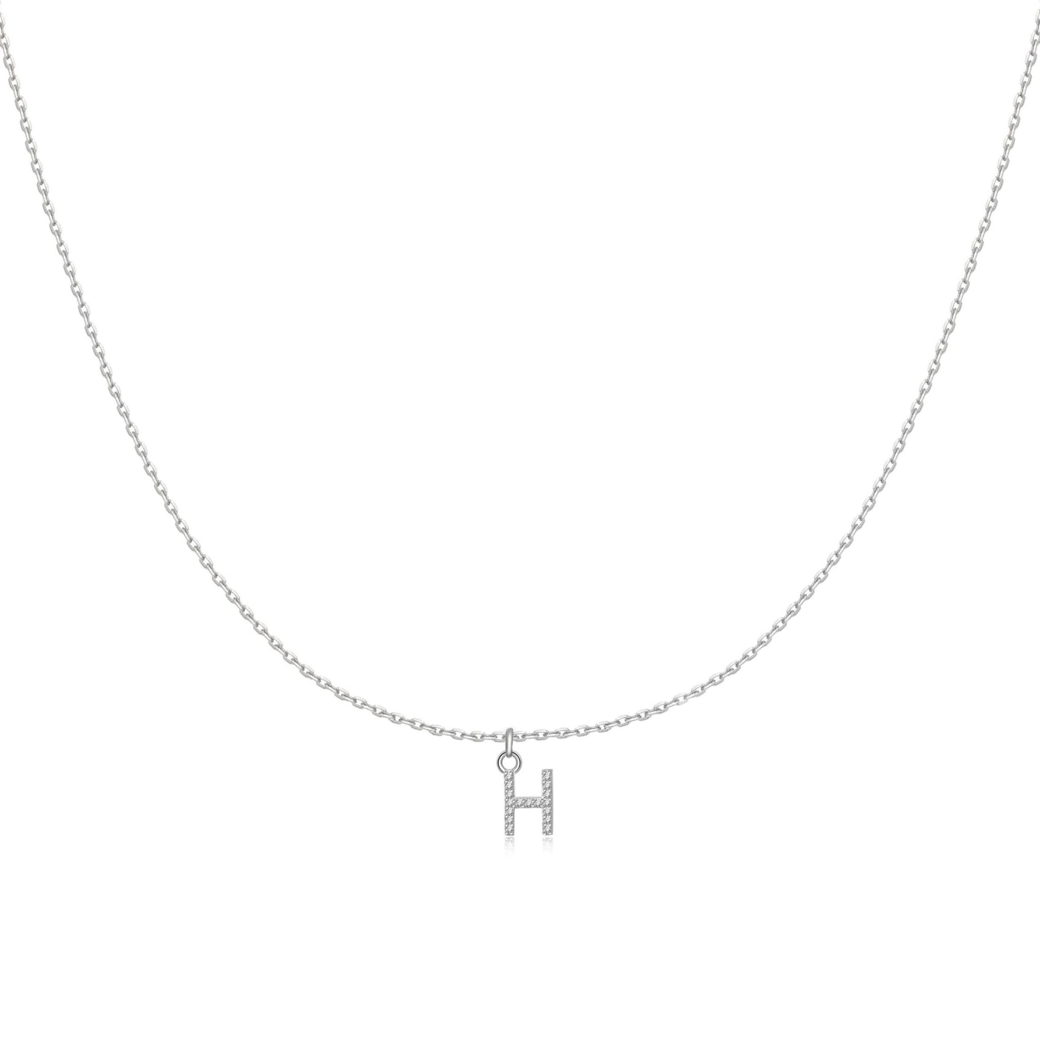 Men Silver Chain Necklace Pendant | Silver Square Initial Necklace - Silver  Color - Aliexpress