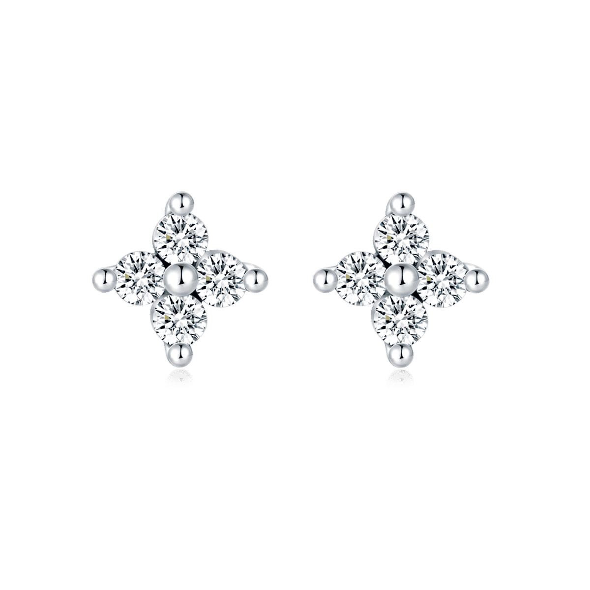 Crystal Flower Earrings - Milas Jewels Shop