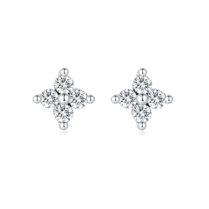 Crystal Flower Earrings - Milas Jewels Shop