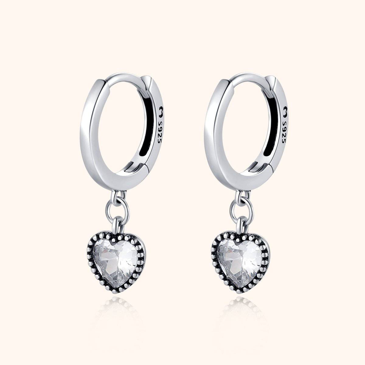 "Crystal Heart" Earrings - Milas Jewels Shop