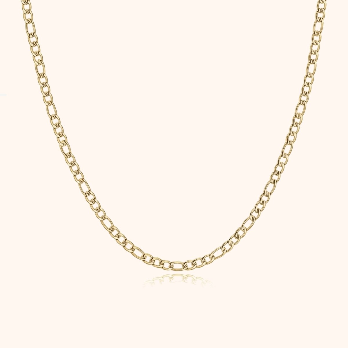 "Figaro Simple" Chain Necklace - Milas Jewels Shop