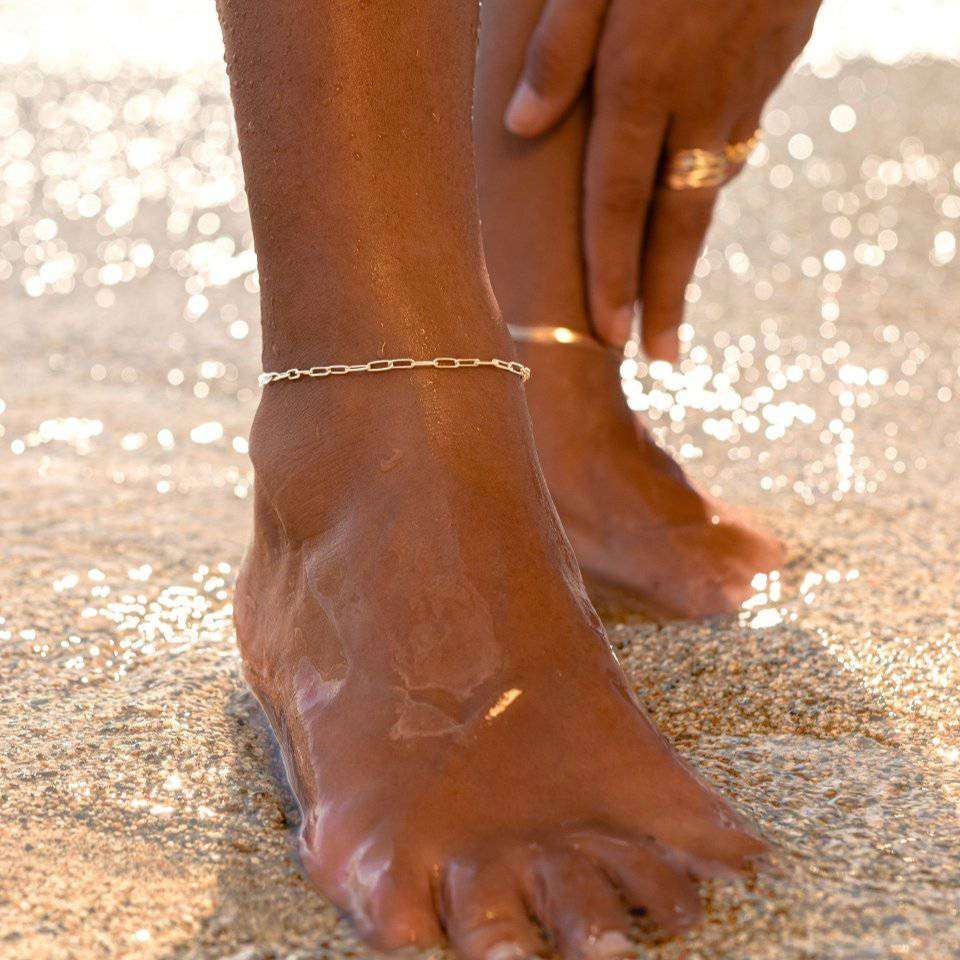 "Fine Link" Anklet - Milas Jewels Shop