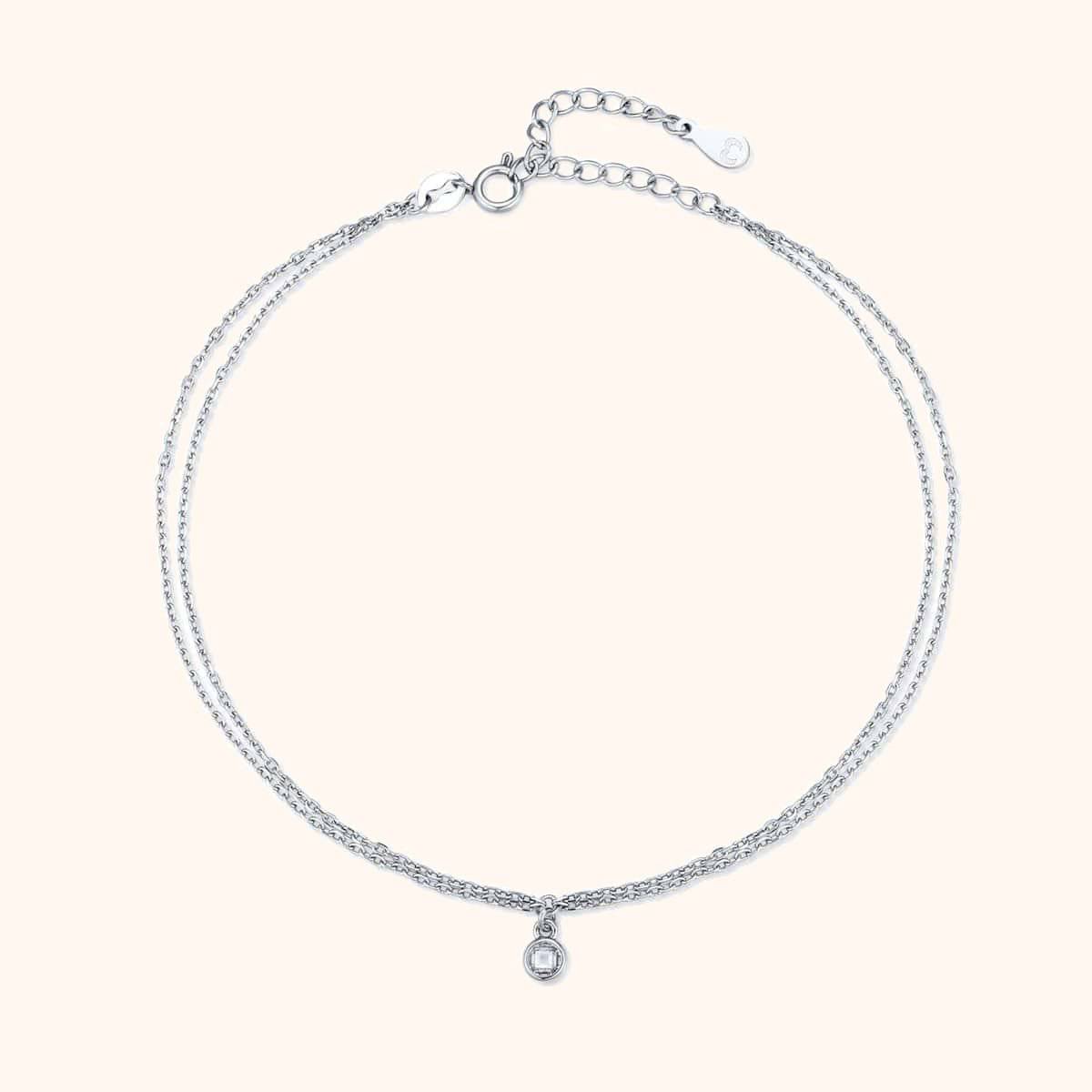 "Illuminated Zircon" Anklet - Milas Jewels Shop