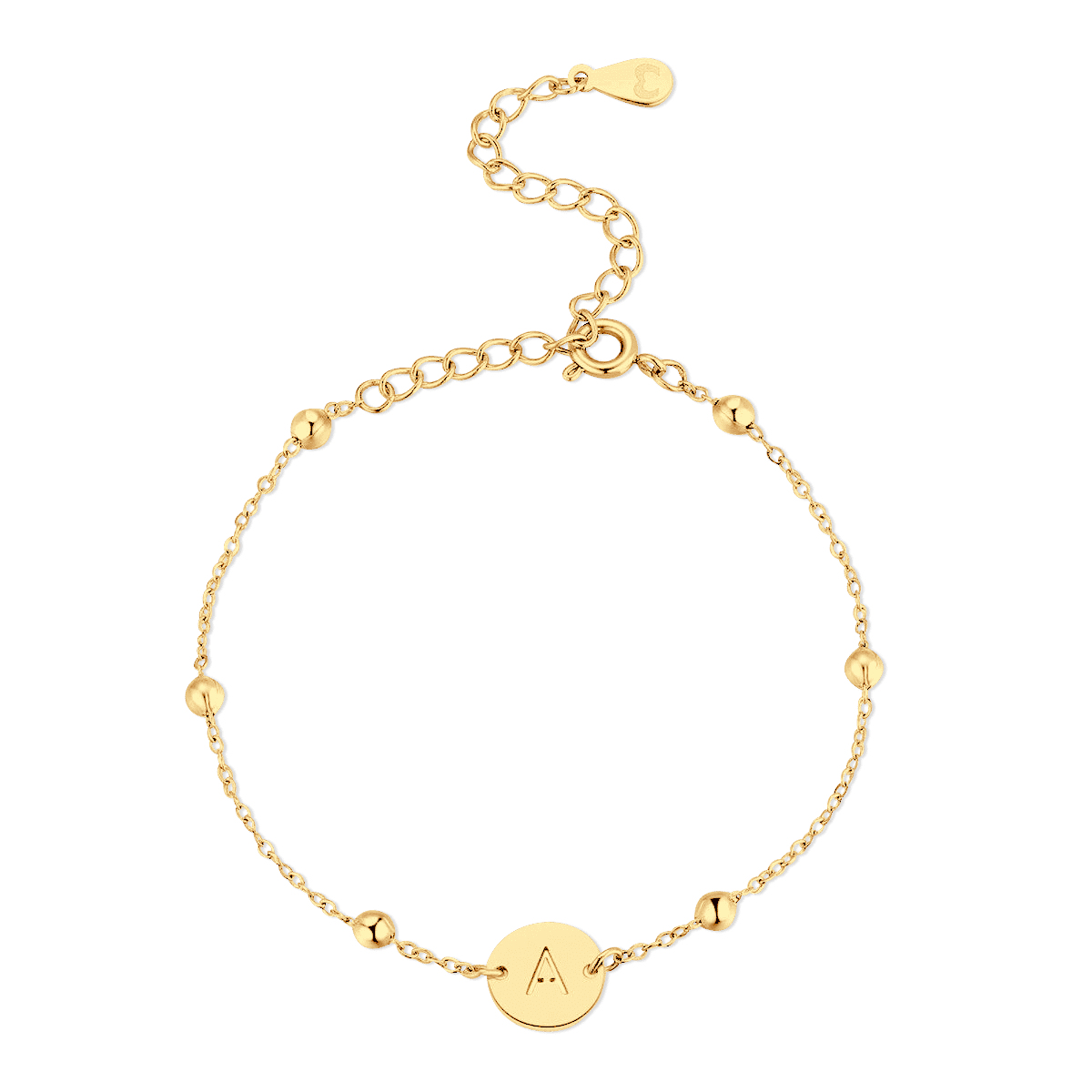 Initial Circle Bracelet - Milas Jewels Shop