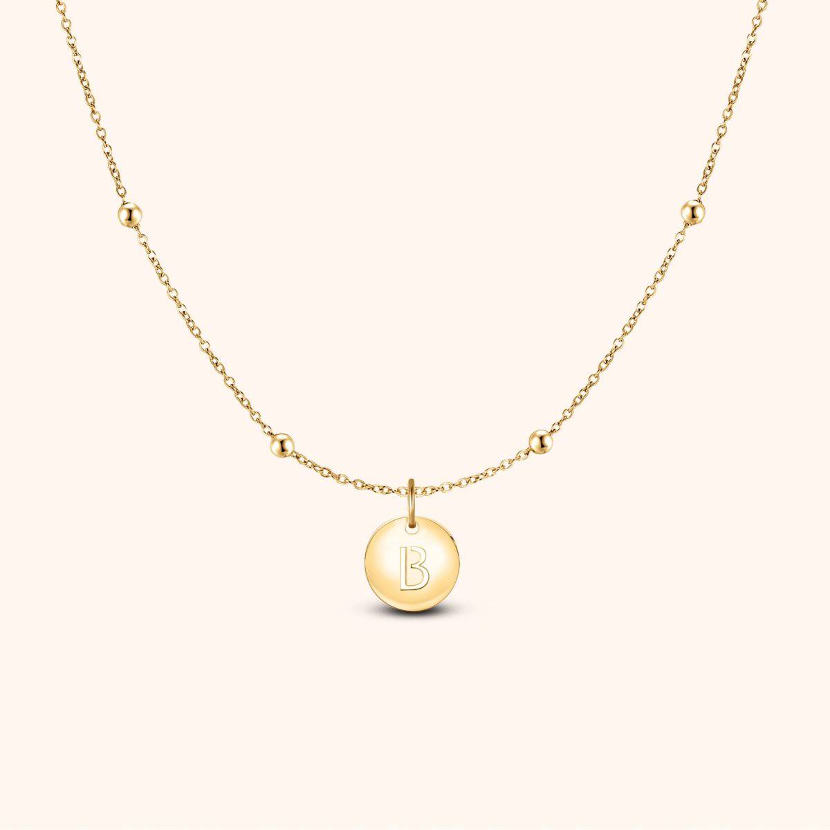 "Initial Circle" Necklace - Milas Jewels Shop