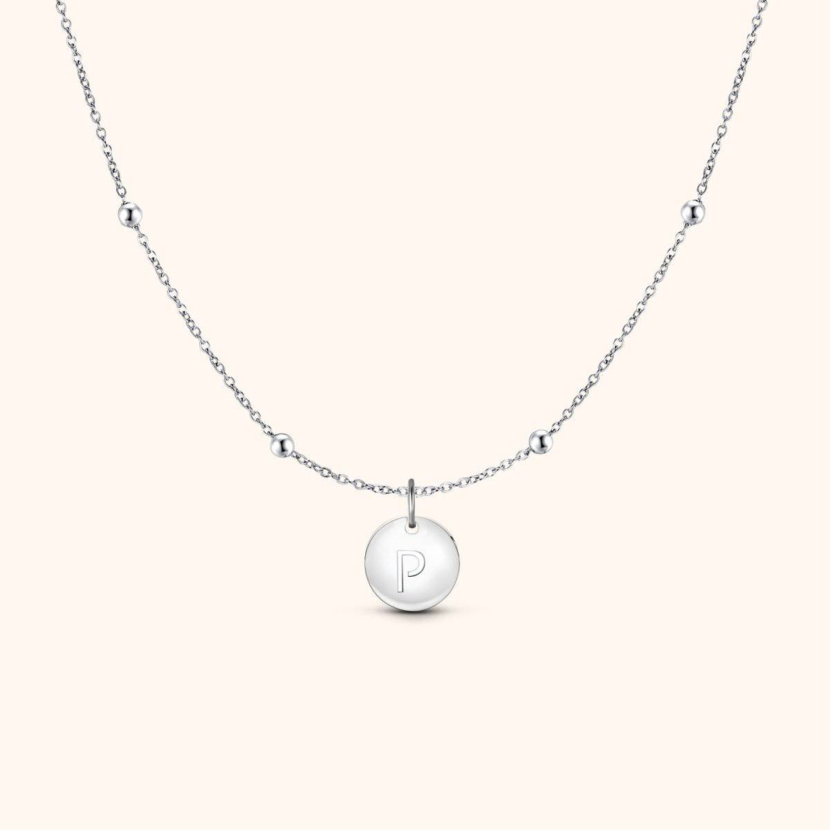 "Initial Circle" Necklace - Milas Jewels Shop