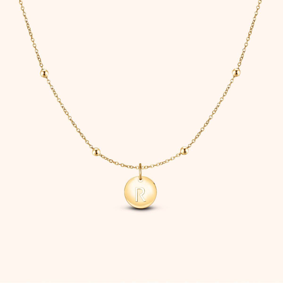 "Initial Circle" Necklace - Milas Jewels Shop