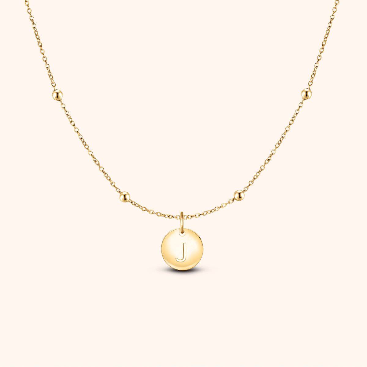 "Initial Circle" Necklace - Milas Jewels Shop
