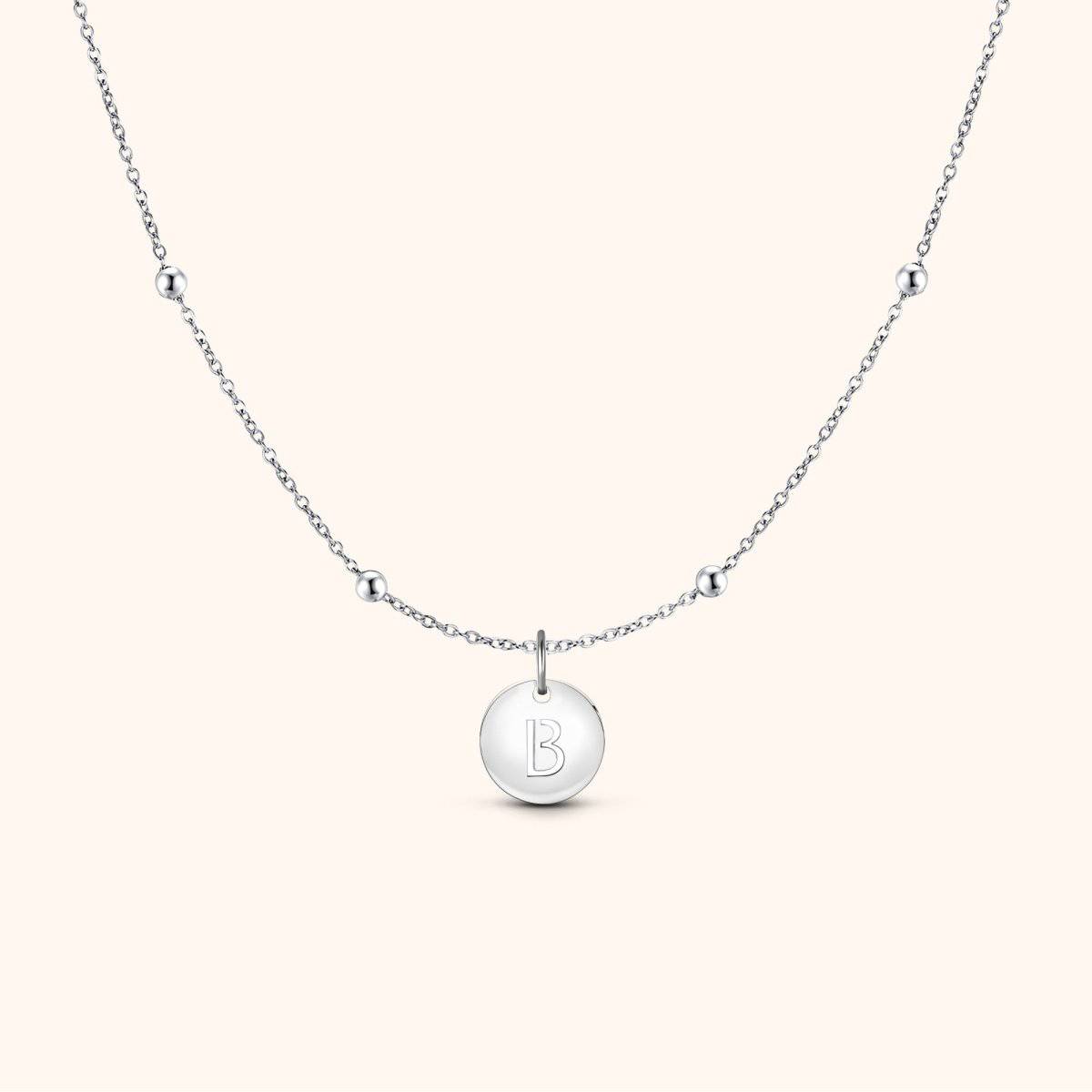"Initial Circle" Necklace - Milas Jewels Shop