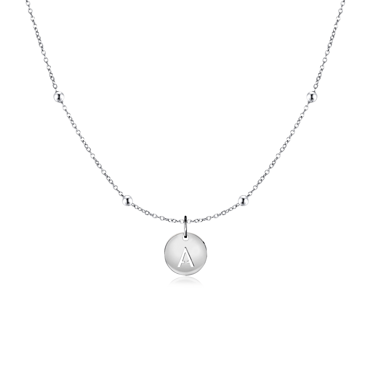 Initial Circle Necklace - Milas Jewels Shop