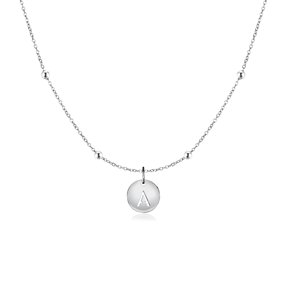 Initial Circle Necklace - Milas Jewels Shop