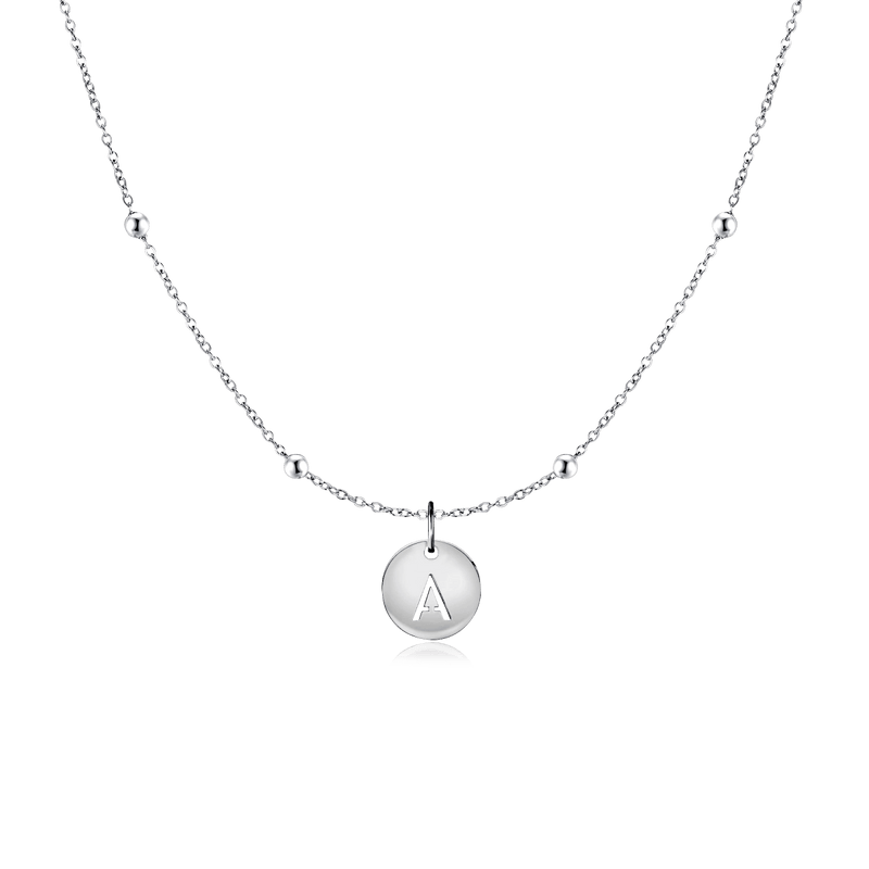 Initial Circle Necklace - Milas Jewels Shop