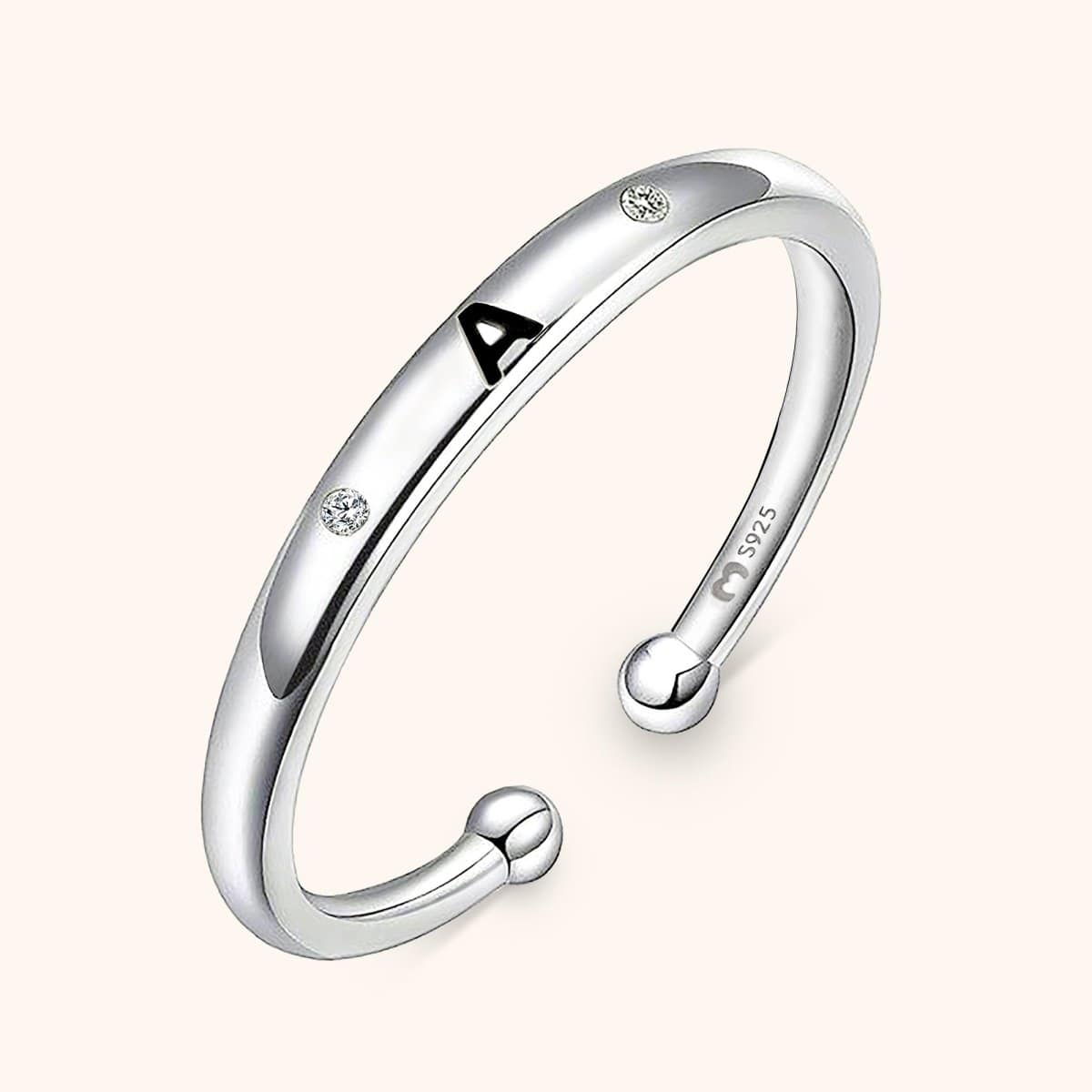 "Initial Letter" Ring - Milas Jewels Shop