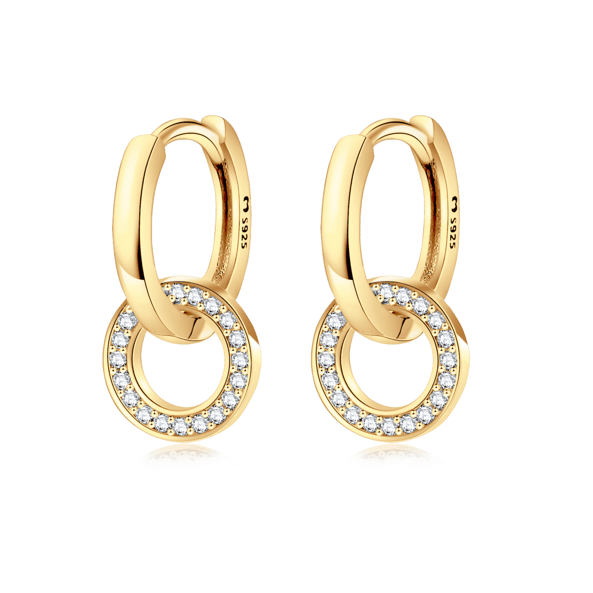 Interlocking Hoops Earrings - Milas Jewels Shop