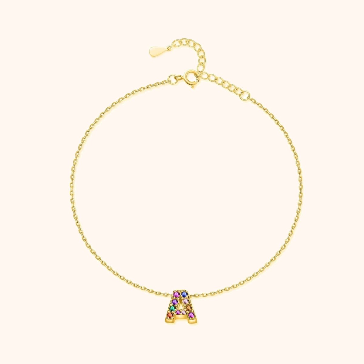 Irising Initial Anklet - Milas Jewels Shop