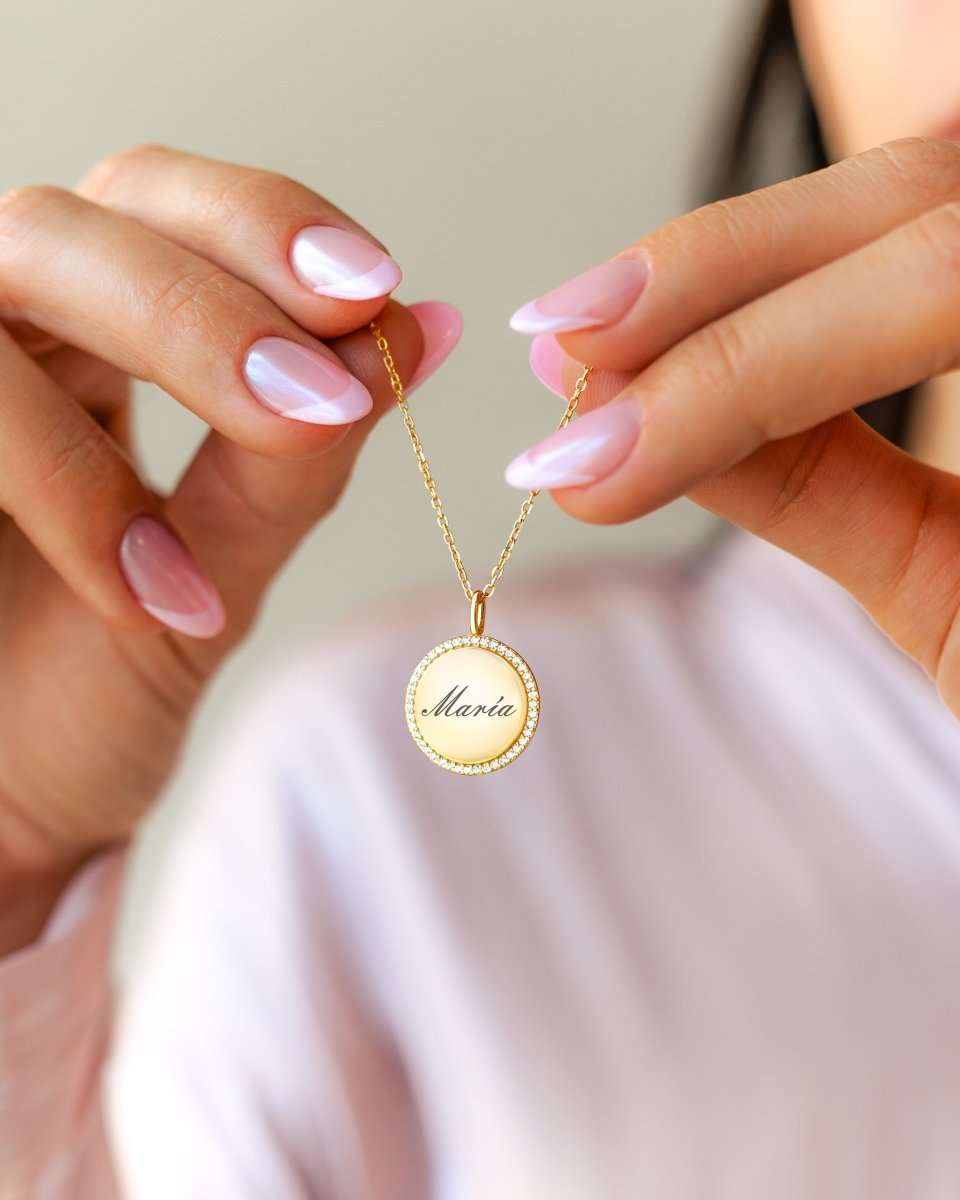Medallion Necklace - Personalized - Milas Jewels Shop