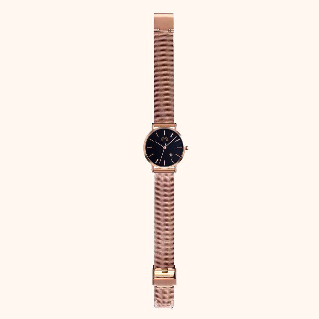 "Mila Jewels" Watch ~ RoseBlack - Milas Jewels Shop