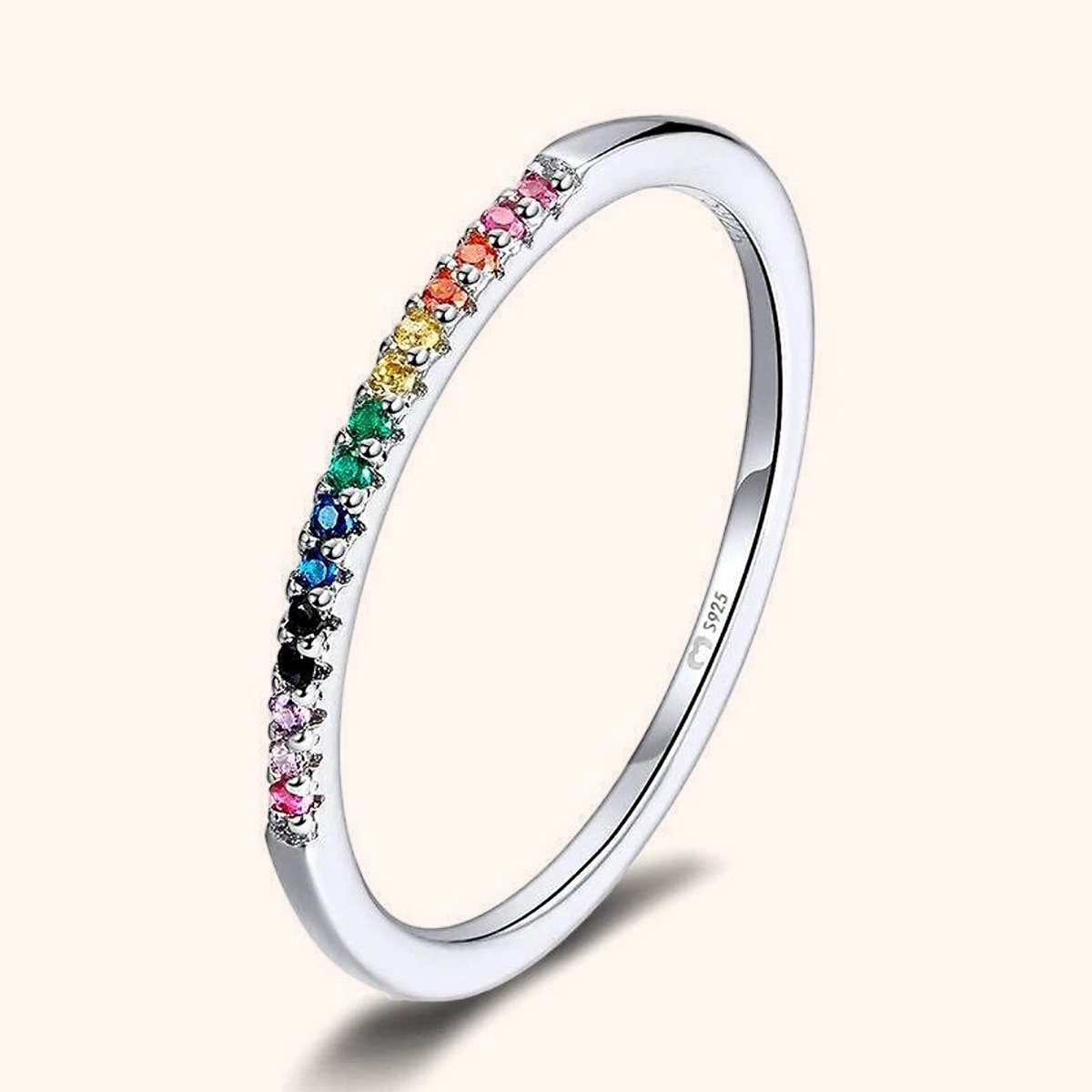 "Multicolor Rainbow" Ring - Milas Jewels Shop