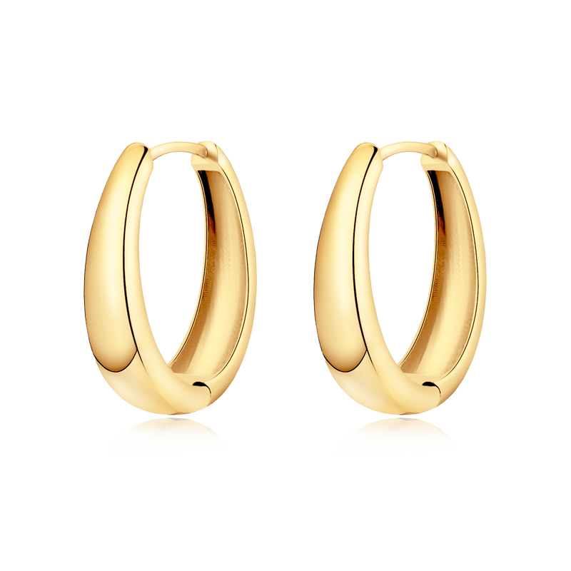 Oval Hoop Ring Earrings - Milas Jewels Shop