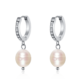 Pearl Nuances Hoop Earrings