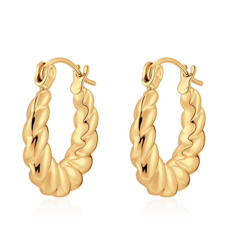 Twisted Hoop Earrings - Milas Jewels Shop