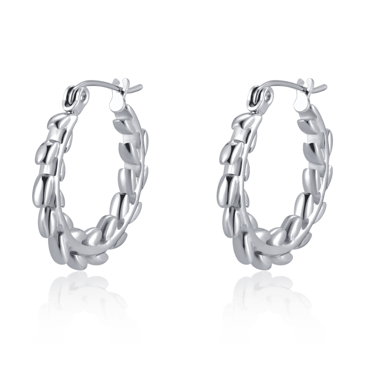 Threaded Hoop Earrings - Milas Jewels Shop