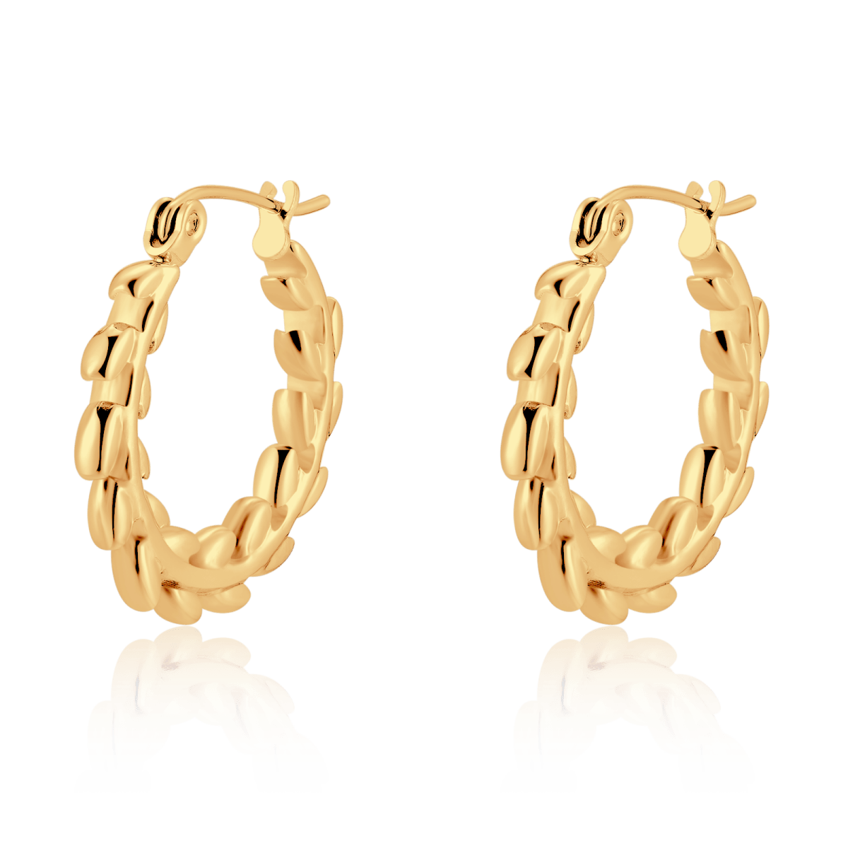 Threaded Hoop Earrings - Milas Jewels Shop