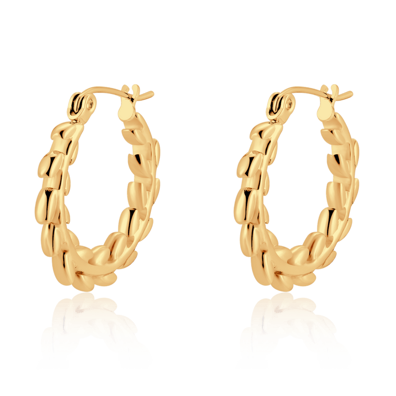 Threaded Hoop Earrings - Milas Jewels Shop