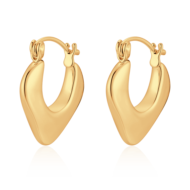 Triangular Hoop Earrings - Milas Jewels Shop