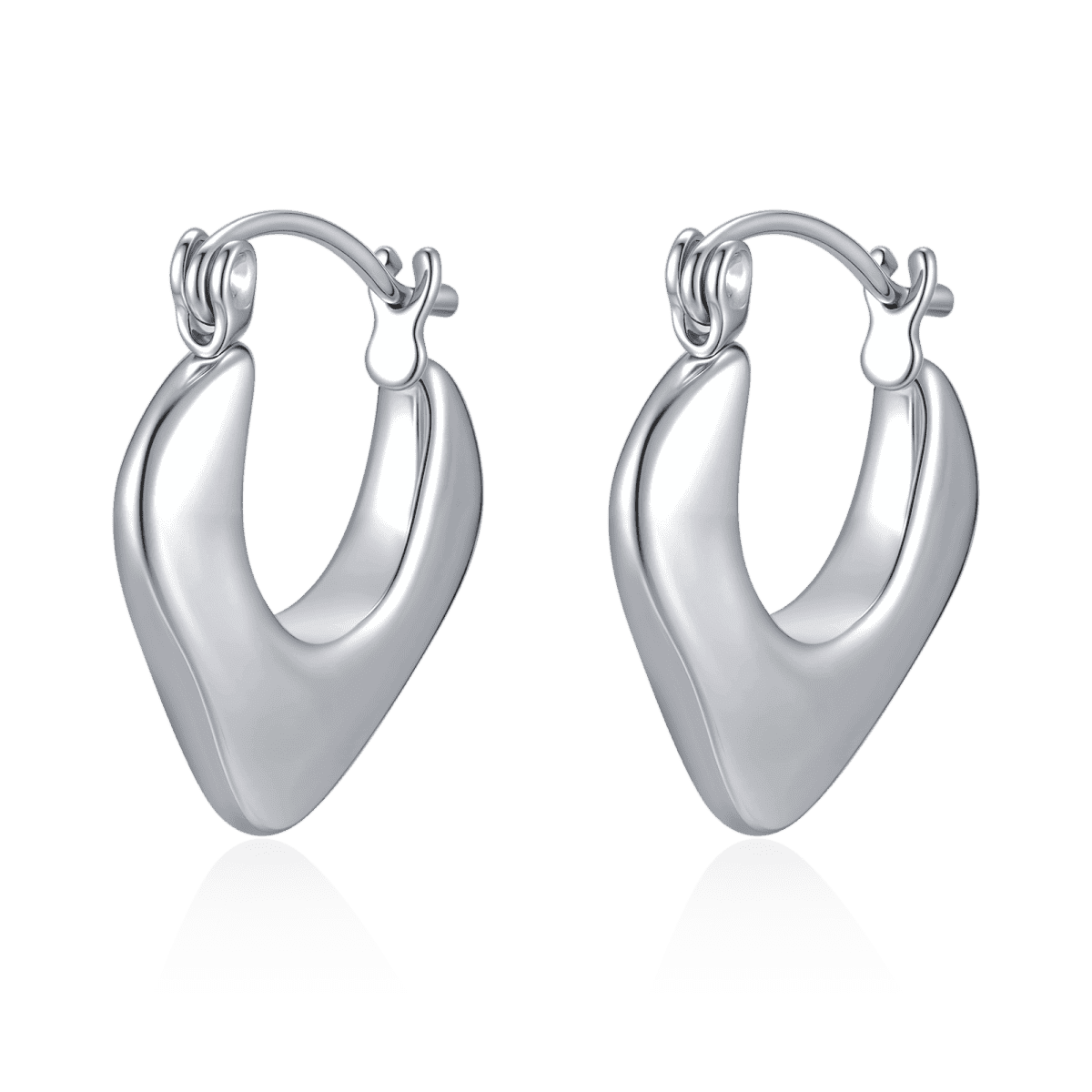 Triangular Hoop Earrings - Milas Jewels Shop