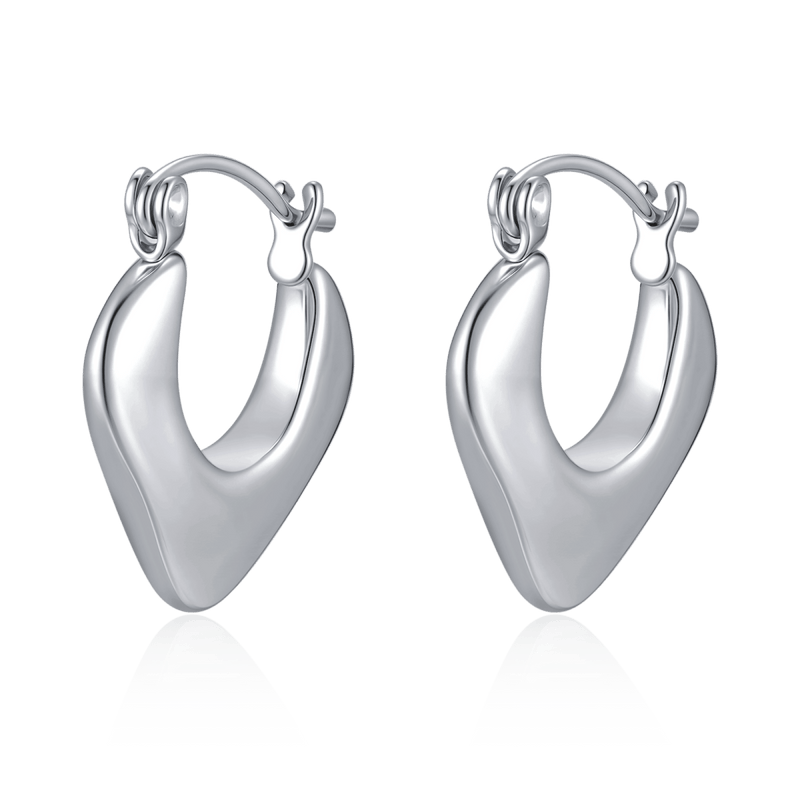 Triangular Hoop Earrings - Milas Jewels Shop