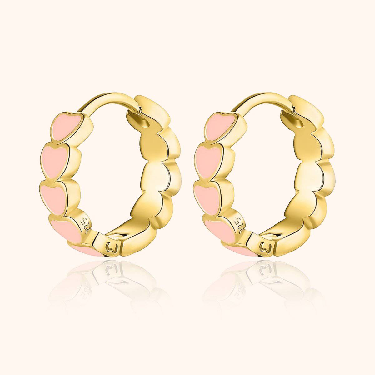 "Pink Hearts" Earrings - Milas Jewels Shop