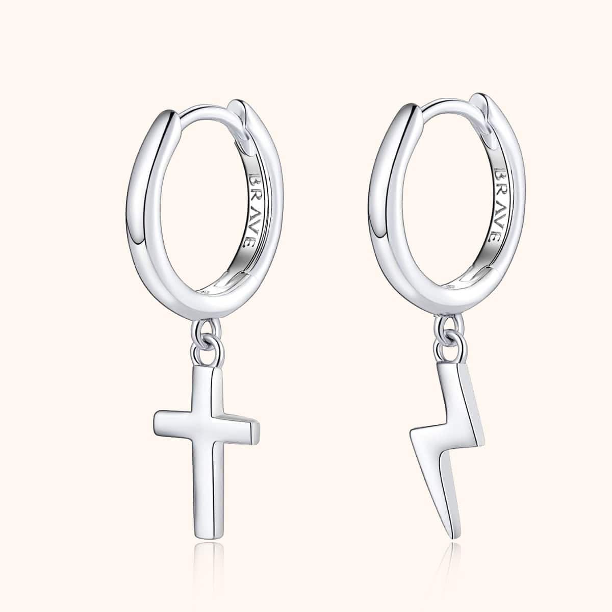 "Power" BRAVE Men's Earrings - Milas Jewels Shop