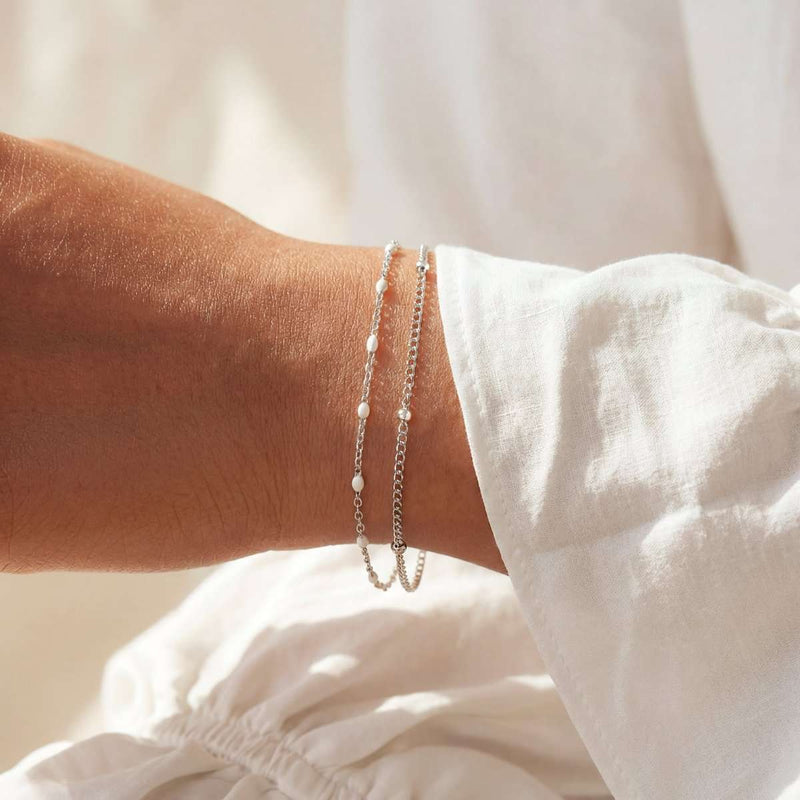 White Beads Bracelet